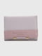 Гаманець бузково-рожевий з анімалістичним тисненням та написом | 6875952