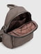 Сумка-рюкзак текстильна темно-бежева | 6875969 | фото 8