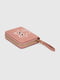 Рожевий гаманець  з малюнком на блискавці  з брелком | 6875973
