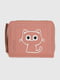 Рожевий гаманець  з малюнком на блискавці  з брелком | 6875973 | фото 2