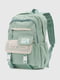 Текстильний рюкзак м’ятного кольору з накладною кишенею | 6875985