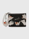 Чорний гаманець з малюнком “Котики” та брелком | 6875986 | фото 2