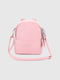 Рожевий рюкзак з екошкіри | 6876009 | фото 2