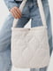 Біла текстильна сумка шопер з перешитого матеріалу | 6876010 | фото 2