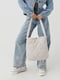 Біла текстильна сумка шопер з перешитого матеріалу | 6876010 | фото 3