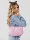 Рожева сумка з текстилю | 6876025 | фото 3