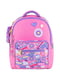 Рюкзак шкільний рожевий з принтом і накладною кишенею | 6876034 | фото 2