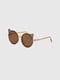 Сонцезахисні окулярі в коричневій оправі  | 6876071