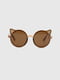 Сонцезахисні окулярі в коричневій оправі  | 6876071 | фото 3