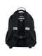 Рюкзак чорний з принтом і кишенями сіткою по бокам | 6876083 | фото 3
