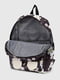 Чорний текстильний рюкзак з принтом і накладною кишенею | 6876089 | фото 8