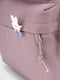Рюкзак текстильний темно-пудрового кольору з іграшкою | 6876100 | фото 10