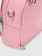 Рожевий рюкзак з екошкіри | 6876117 | фото 5