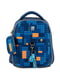 Синій рюкзак з принтом і кишенями сіткою | 6876119 | фото 3