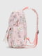 Текстильний рюкзак персикового кольору з принтом | 6876150 | фото 3