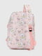 Текстильний рюкзак персикового кольору з принтом | 6876150 | фото 4
