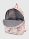 Текстильний рюкзак персикового кольору з принтом | 6876150 | фото 8