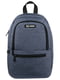 Рюкзак синій з кишенею на блискавці | 6876201 | фото 2