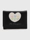 Чорний гаманець з квітковою аплікацією “Серце” | 6876227