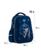 Рюкзак каркасний синій з принтом і боковими кишенями | 6876237 | фото 2