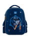 Рюкзак каркасний синій з принтом і боковими кишенями | 6876237 | фото 3
