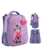 Рюкзак бузкового кольору з принтом і кишенями сіткою | 6876243