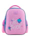 Рожевий рюкзак з принтом і кишенями по бокам | 6876302 | фото 2