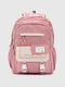 Рожевий текстильний рюкзак з накладною кишенею | 6876303 | фото 2