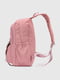 Рожевий текстильний рюкзак з накладною кишенею | 6876303 | фото 3