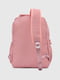 Рожевий текстильний рюкзак з накладною кишенею | 6876303 | фото 4