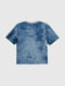Блакитна бавовняна футболка з принтом | 6876375 | фото 9