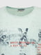 Бавовняна футболка м’ятного кольору з принтом | 6876406 | фото 7