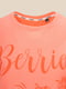 Бавовняна футболка персикового кольору з принтом | 6876414 | фото 6