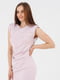 Сукня-футляр до короткого рукава світло-рожевого кольору | 6876457 | фото 4