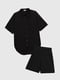 Костюм однотонний чорний: сорочка та шорти | 6876464 | фото 7