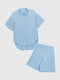 Костюм однотонний блакитний: сорочка та шорти | 6876465 | фото 9