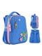 Блакитний каркасний рюкзак з кишенями сіткою | 6876642 | фото 2