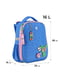 Блакитний каркасний рюкзак з кишенями сіткою | 6876642 | фото 3