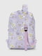 Текстильний рюкзак бузкового кольору з принтом | 6876650 | фото 4