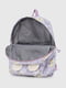 Текстильний рюкзак бузкового кольору з принтом | 6876650 | фото 8