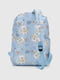 Текстильний блакитний рюкзак з принтом | 6876656 | фото 4