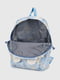 Текстильний блакитний рюкзак з принтом | 6876656 | фото 8