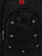 Чорний міський рюкзак з декоративною шнурівкою | 6876694 | фото 7