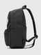 Чорний текстильний рюкзак з накладною кишенею | 6876712 | фото 3