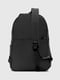 Чорний текстильний рюкзак з накладною кишенею | 6876712 | фото 4