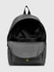 Чорний текстильний рюкзак з накладною кишенею | 6876712 | фото 8