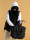 Чорна текстильна сумка шопер | 6876720 | фото 4
