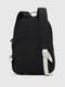 Рюкзак текстильний чорний з кишенею на блискавці | 6876735 | фото 4