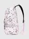Текстильний рюкзак бузкового кольору з принтом | 6876745 | фото 3