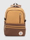 Коричневий рюкзак з накладною кишенею | 6876756 | фото 2